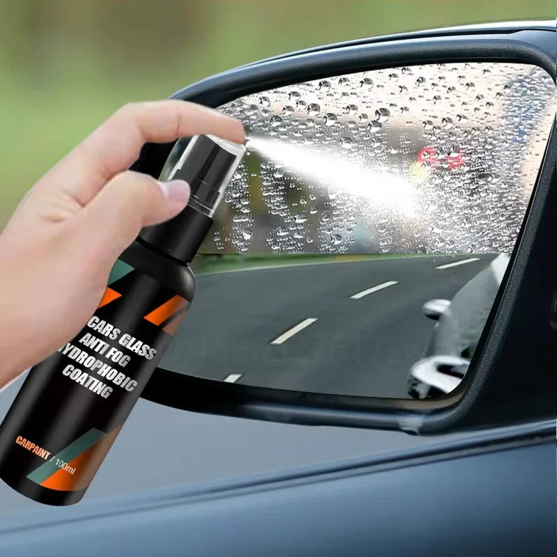 CrystalClear Nano Car Glass Spray—Hydrophobic Rain Repellent & Oil Film Remover AE