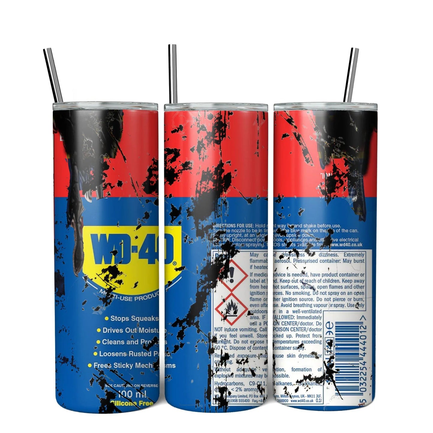 20oz WD40 Mechanic Oil Tumbler – Insulated Stainless Steel Workshop Mug AE