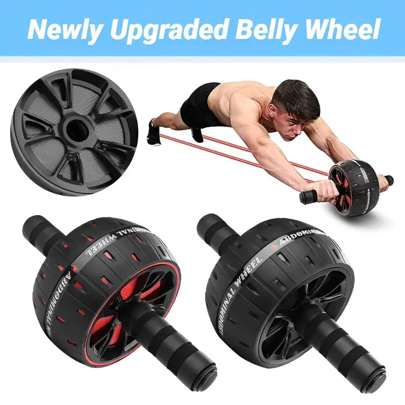 Upgraded Dual Ab Wheel Roller – Core Strength Trainer for Home Gym | Non-Slip Handles & Steel-Pipe Support - Wahtrends