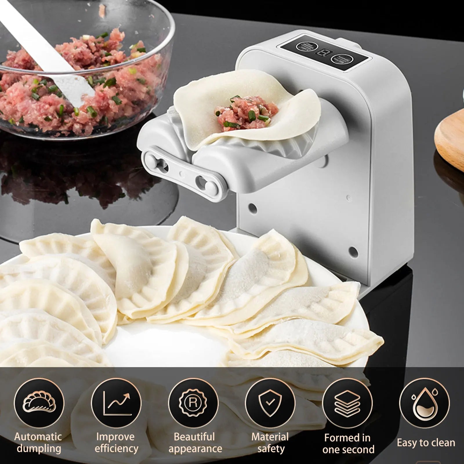 Automatic Electric Dumpling Maker - USB Rechargeable 2-Mode Cordless Machine—Rechargeable Kitchen Gadget AE