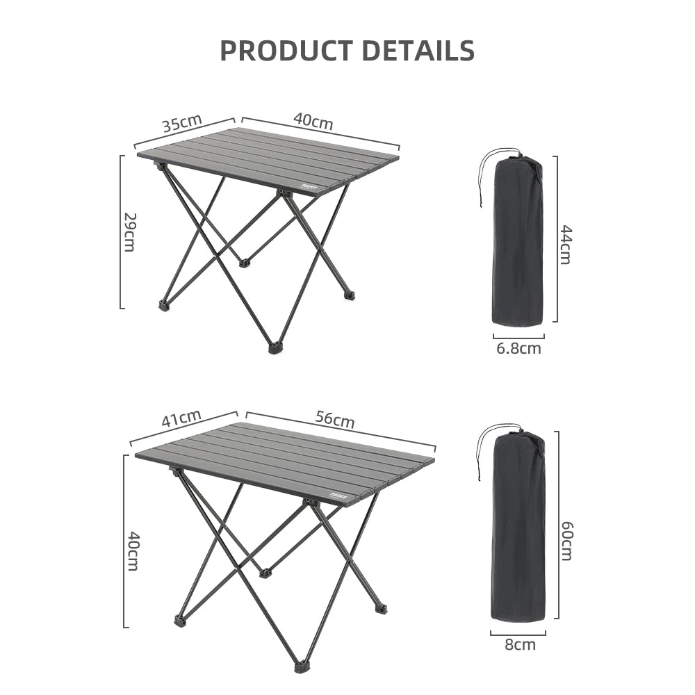 Ultra-Lightweight Portable Camping Folding Table | Aluminium BBQ Picnic Desk for Outdoor Adventures - Wahtrends