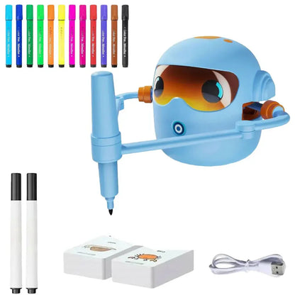 Interactive Educational Drawing Robot Preschool Learning Activities with 100 Cards Birthday Christmas Gifts for Boys Girls - Wahtrends