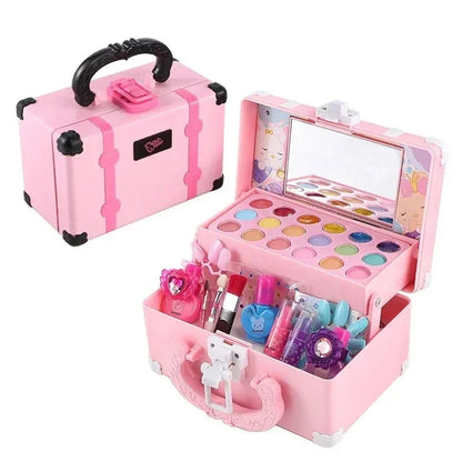 CHUYUN Washable Kids Makeup Kit – Non-Toxic Princess Play Set in Pink Suitcase - Wahtrends