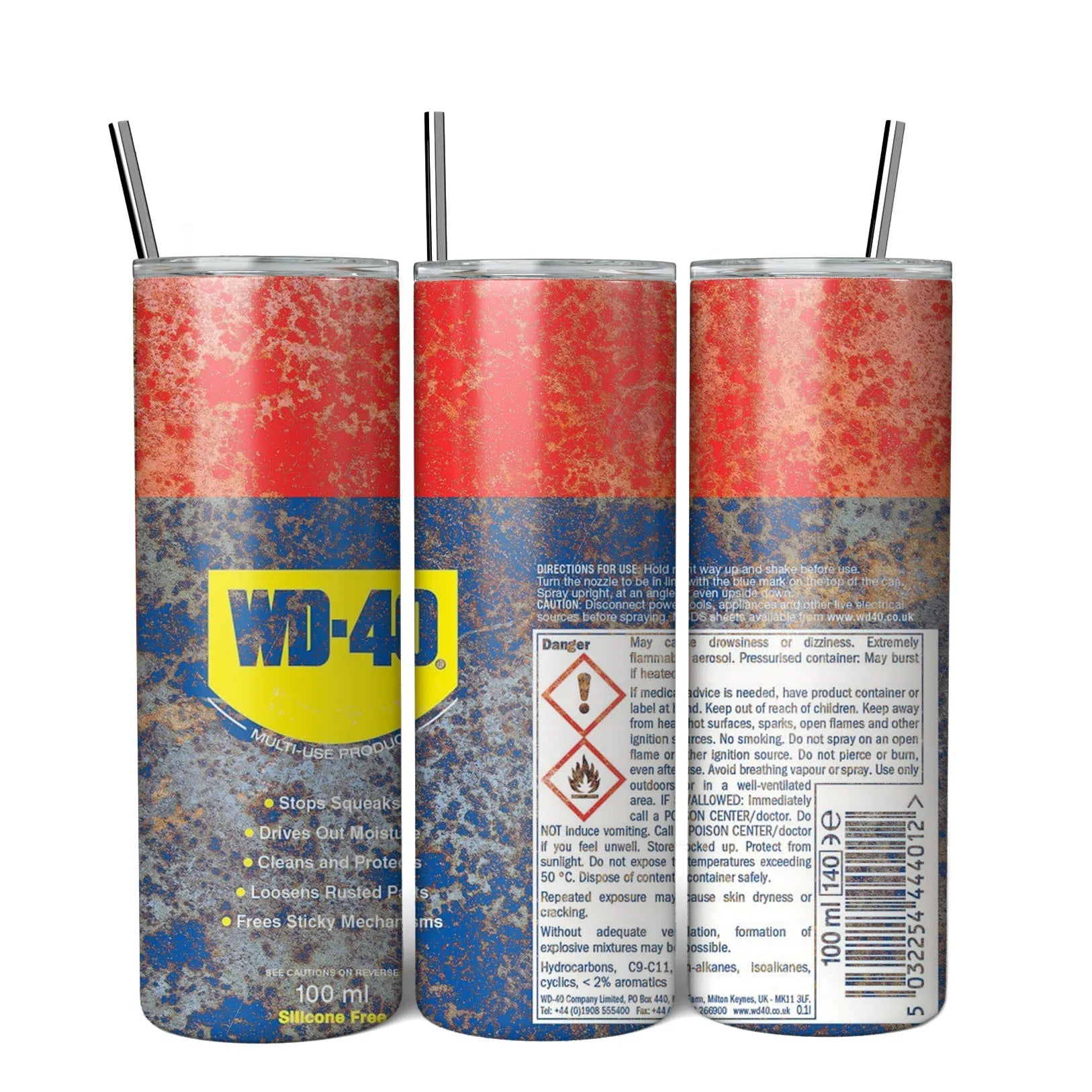 20oz WD40 Mechanic Oil Tumbler – Insulated Stainless Steel Workshop Mug AE