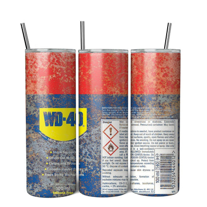 20oz WD40 Mechanic Oil Tumbler – Insulated Stainless Steel Workshop Mug AE