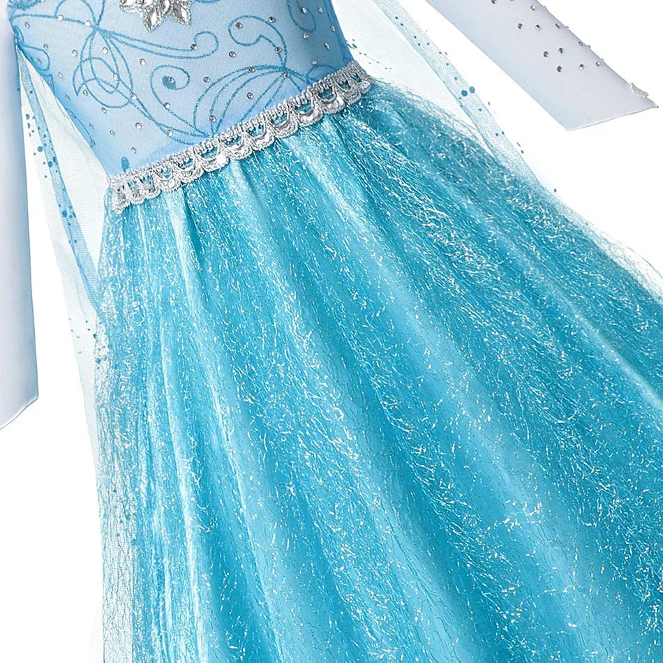 Best Frozen Elsa Anna Costume Girls Princess Dress—Party Outfit for Ages 2-10 with Sparkly Summer Design - Wahtrends