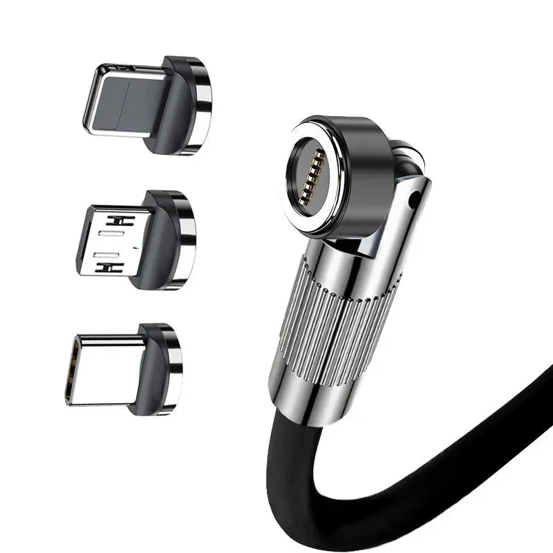 MVQF 3in1 540 Magnetic 6A Super Fast Charge 120W USB Cables Type-C To iOS Lighting Liquid Silicone Charger Data Cable For iPhone - Wahtrends