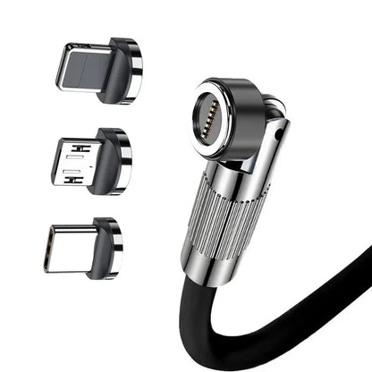 MVQF 3in1 540 Magnetic 6A Super Fast Charge 120W USB Cables Type-C To iOS Lighting Liquid Silicone Charger Data Cable For iPhone - Wahtrends