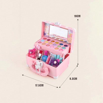 CHUYUN Washable Kids Makeup Kit – Non-Toxic Princess Play Set in Pink Suitcase - Wahtrends