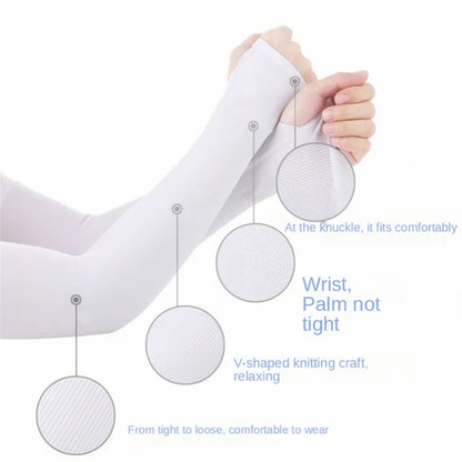 Australian UV Shield Cooling Hand Sleeve – UPF 50+ Ice Silk Sun Protection Pair AE