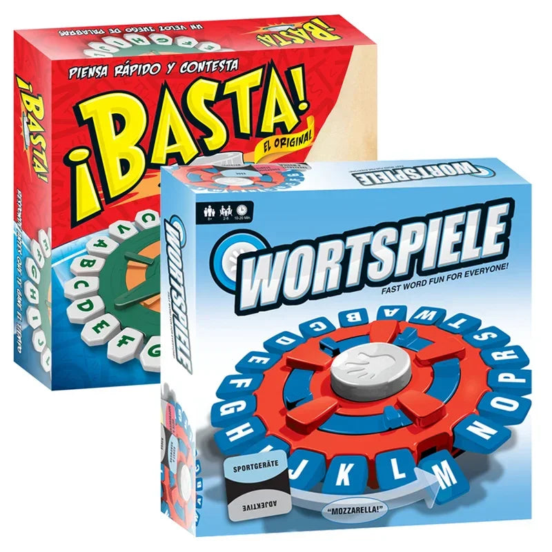 Best Basta Word Game—Quick-Thinking Letter-Pressing Board Game for Family Fun, German/Spanish Version, Kids, Adults, Party - Wahtrends