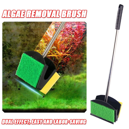 Pro-Reach Aquarium Cleaning Brush – Long Handle No-Scratch Algae Scrubber AE