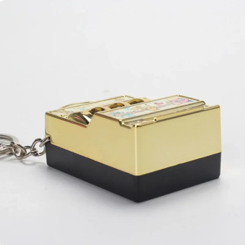 Interactive Mini Pokemon Keychain Slot Machine – Turnable Collectible Toy AE