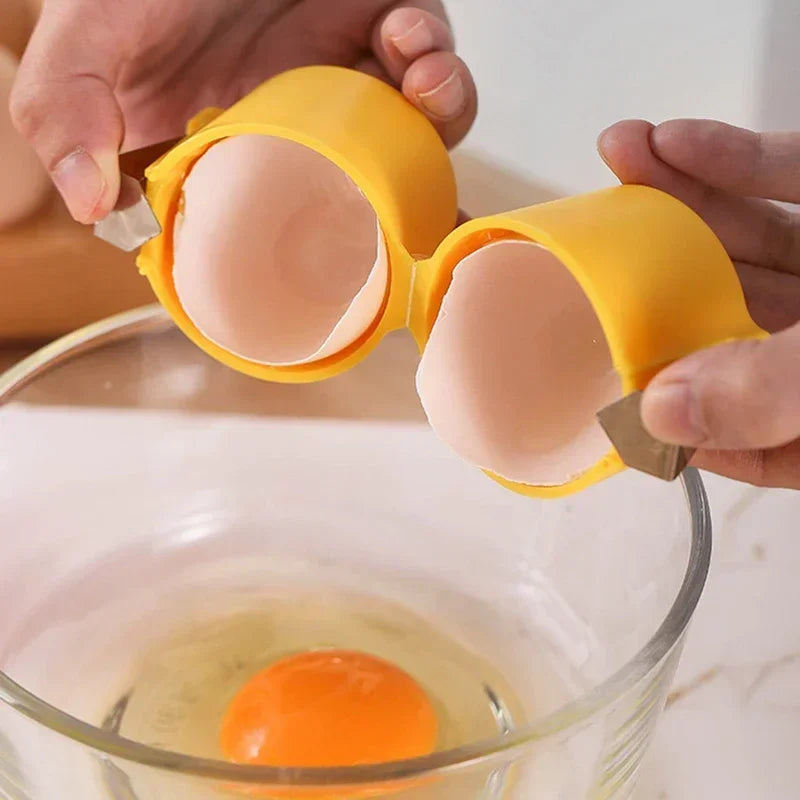 RapidCrush Egg Shell Opener – Mess-Free Handheld Egg Cracker & Separator Tool AE