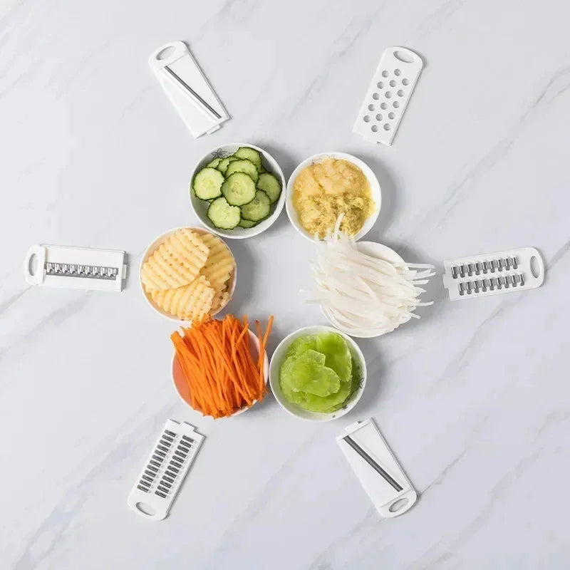 9 in 1 Vegetable Cutter Multi-Functional Potatoes Manually Cut Shred Slicer Grater Kitchenware Acceesories Tools - Wahtrends