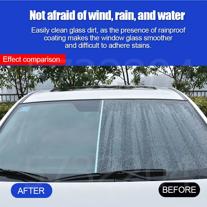 CrystalClear Nano Car Glass Spray—Hydrophobic Rain Repellent & Oil Film Remover AE