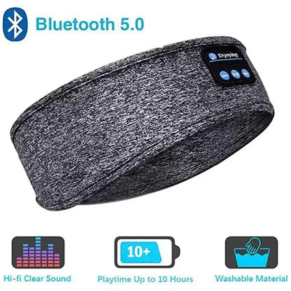 Bluetooth 5.0 Sleep Headphones Headband – Wireless Music Headband & Eye Mask for Side Sleepers - Wahtrends