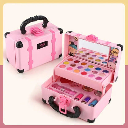 CHUYUN Washable Kids Makeup Kit – Non-Toxic Princess Play Set in Pink Suitcase - Wahtrends