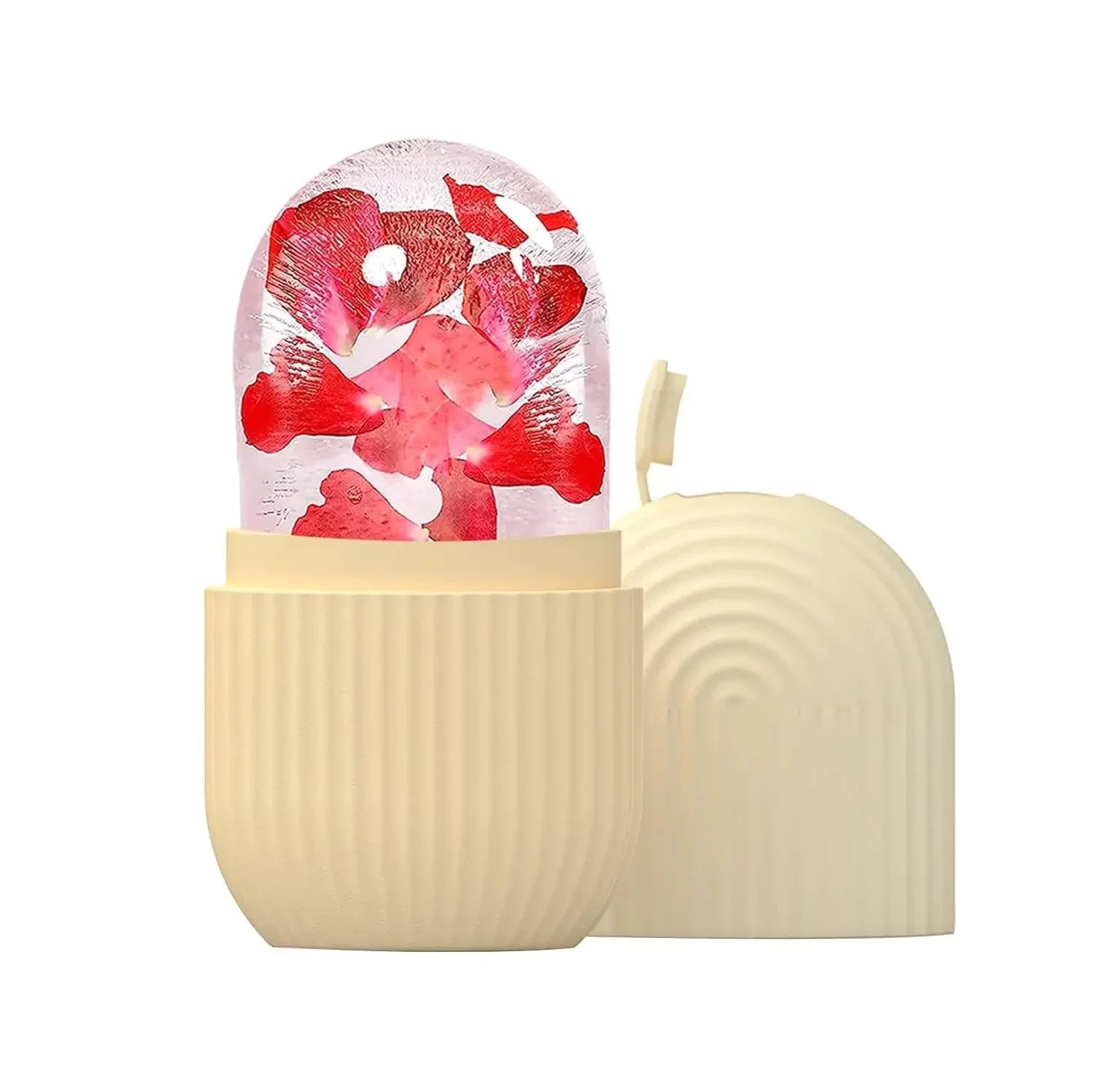 Silicone Face Ice Roller Capsule—Reusable Facial Ice Mold for De-Puffing, Cooling Massage & Skincare Glow - Wahtrends