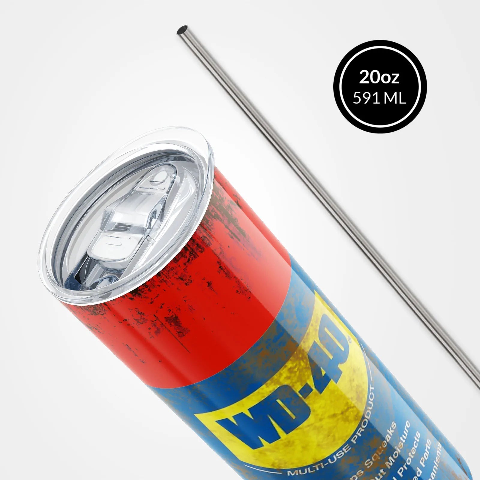 20oz WD40 Mechanic Oil Tumbler – Insulated Stainless Steel Workshop Mug AE