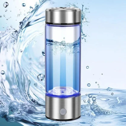 Hydrogen Water Bottle – Portable Titanium Generator & Antioxidant Glass Cup AE