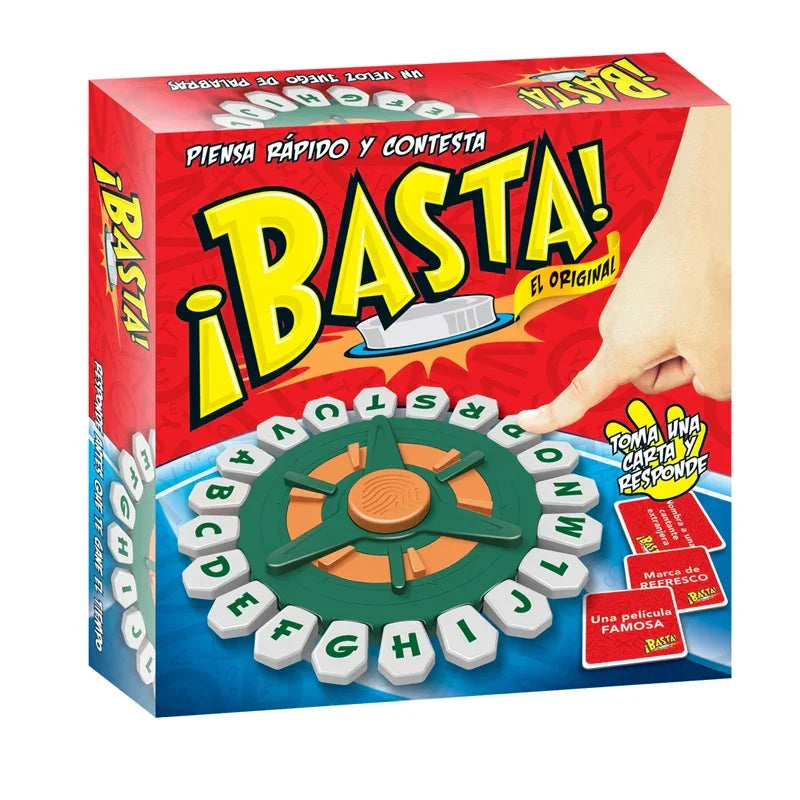 Best Basta Word Game—Quick-Thinking Letter-Pressing Board Game for Family Fun, German/Spanish Version, Kids, Adults, Party - Wahtrends