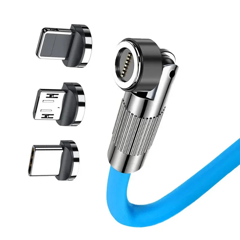 MVQF 3in1 540 Magnetic 6A Super Fast Charge 120W USB Cables Type-C To iOS Lighting Liquid Silicone Charger Data Cable For iPhone - Wahtrends