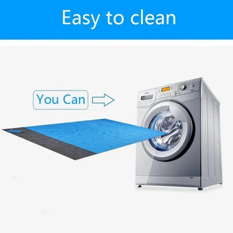 Best Waterproof Pocket Beach Mat Folding Beach Blanket - Lightweight Sandproof Portable Picnic Mat for Camping Outdoor Family Picnics and Beach Trips - Wahtrends