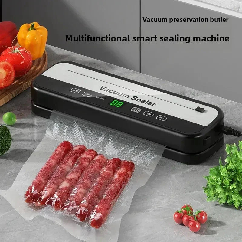 AeroSeal Pro Automatic Kitchen Vacuum Sealer – Dry & Moist Food Preservation System with Built-in Cutter | Smart One-Touch Food Saver Machine - Wahtrends