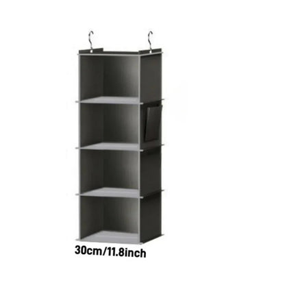 Sag-Free Hanging Wardrobe Storage Unit | Foldable 4-6 Spacious Tiers - Wahtrends