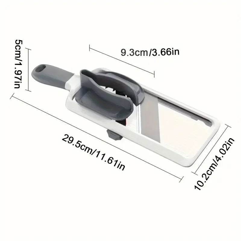 Handheld Vegetable Slicer - Adjustable Stainless Steel Blade Fruit Cutter for Potatoes Lemons Kitchen Tool - Wahtrends