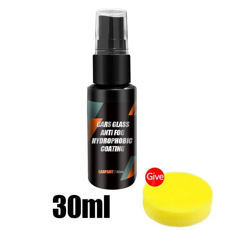 CrystalClear Nano Car Glass Spray—Hydrophobic Rain Repellent & Oil Film Remover AE