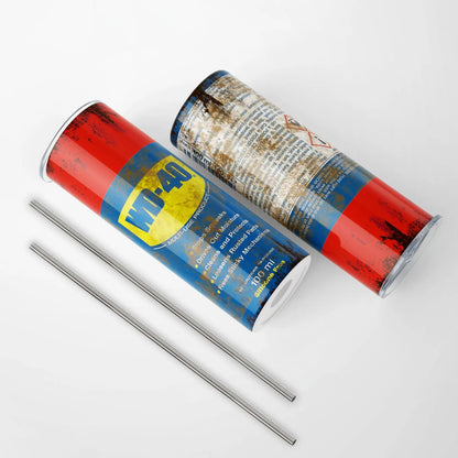 20oz WD40 Mechanic Oil Tumbler – Insulated Stainless Steel Workshop Mug AE