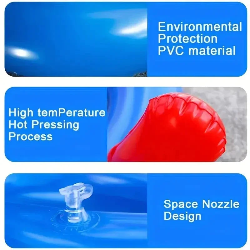 Inflatable Pool Basketball Hoop Set - Floating Water Basketball Toy with Ball Pump for Kids' and Adults' Summer Fun - Wahtrends