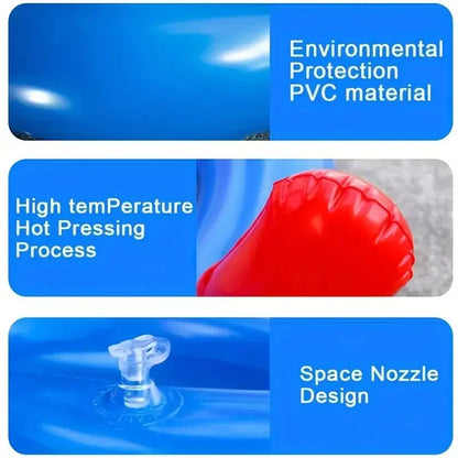 Inflatable Pool Basketball Hoop Set - Floating Water Basketball Toy with Ball Pump for Kids' and Adults' Summer Fun - Wahtrends