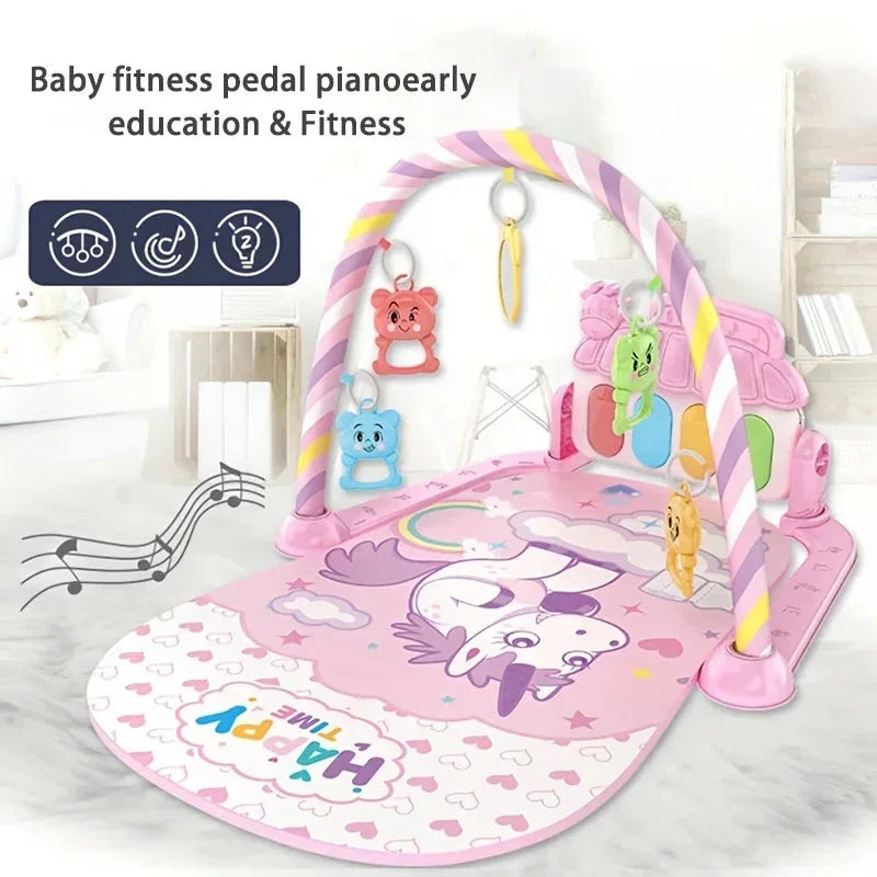 4-in-1 Baby Kick & Play Piano Gym Mat – Musical Activity Play Centre for Tummy Time, Sensory Development & Learning - Wahtrends