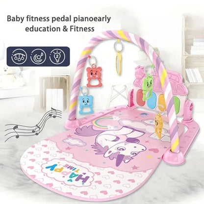4-in-1 Baby Kick & Play Piano Gym Mat – Musical Activity Play Centre for Tummy Time, Sensory Development & Learning - Wahtrends