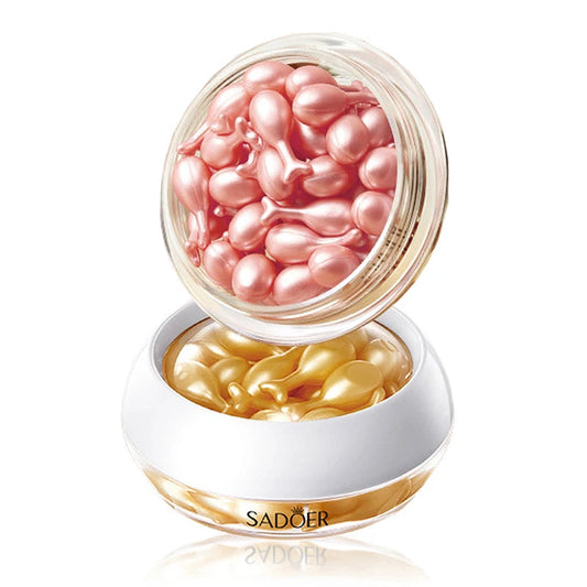 SADOER Rose Snail Capsule Facial Moisturizer – 30pic Hydrating Radiance Essence AE