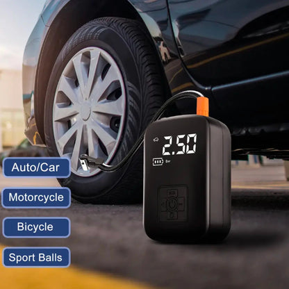 Best Wireless Portable Digital Air Pump | Car Tire Inflator with LCD Display AE