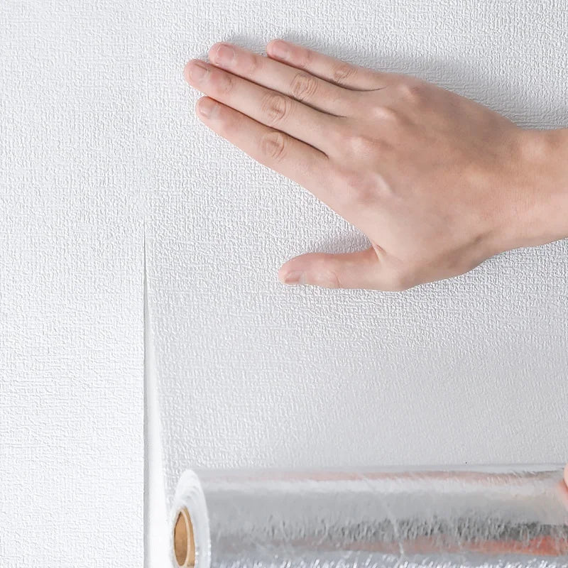 Linen 3D Foam Self-adhesive PVC Solid Color Thickened Waterproof Background Wall - Wahtrends