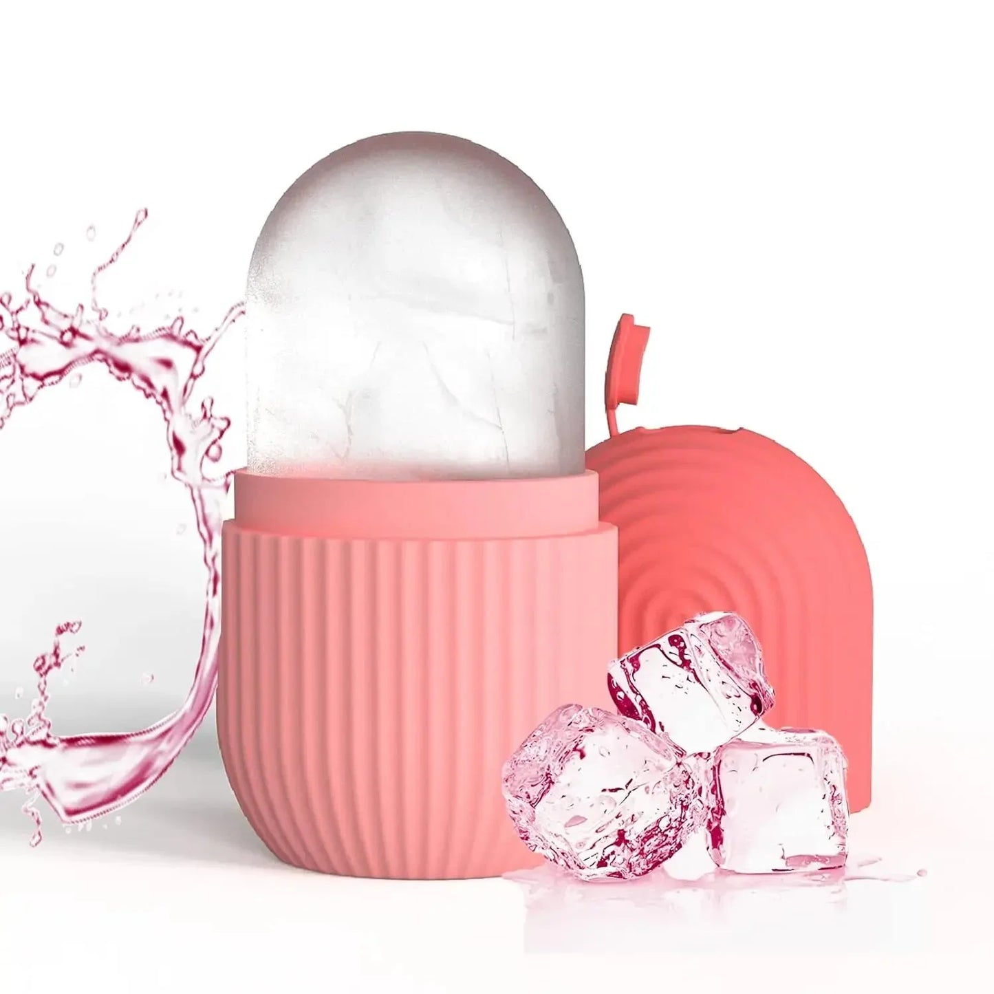 Silicone Face Ice Roller Capsule—Reusable Facial Ice Mold for De-Puffing, Cooling Massage & Skincare Glow - Wahtrends