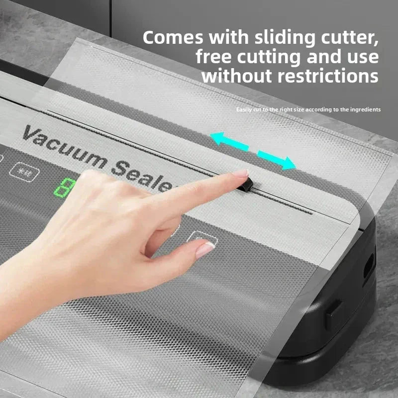 AeroSeal Pro Automatic Kitchen Vacuum Sealer – Dry & Moist Food Preservation System with Built-in Cutter | Smart One-Touch Food Saver Machine - Wahtrends