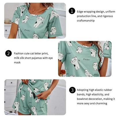 Trending Women's Short Sleeve Pajama Sets—Soft Comfortable Nightwear Top and Pants Loungewear for Sleep and Lounge 2026 Trends - Wahtrends