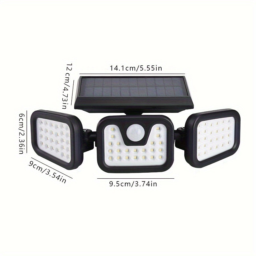 74 LED Solar Motion Sensor Light, 3 Brightness Modes Outdoor Wall Light, Suitable for Front Door, Yard, Garage, Patio Wahtrends
