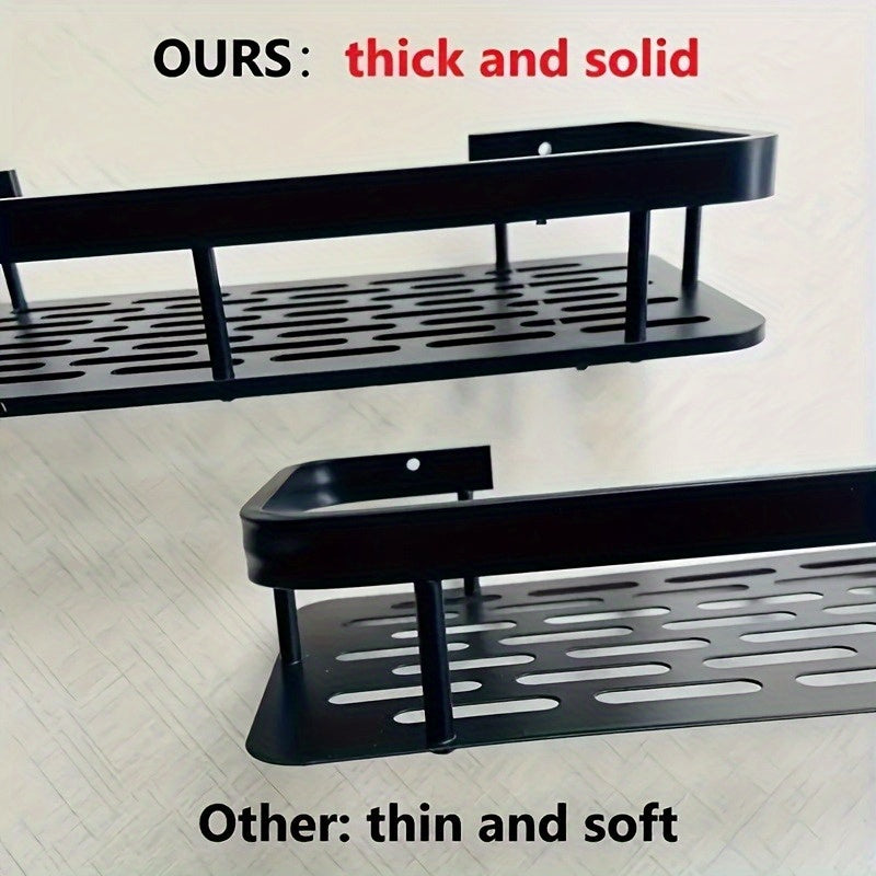 Wall-Mounted Shower Caddy: Large-Capacity, No-Drill Floating Shelf for Bathroom & Kitchen - Space-Saving & Easy to Install Wahtrends