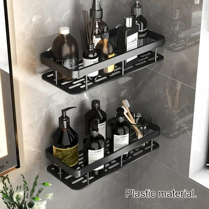 Wall-Mounted Shower Caddy: Large-Capacity, No-Drill Floating Shelf for Bathroom & Kitchen - Space-Saving & Easy to Install Wahtrends