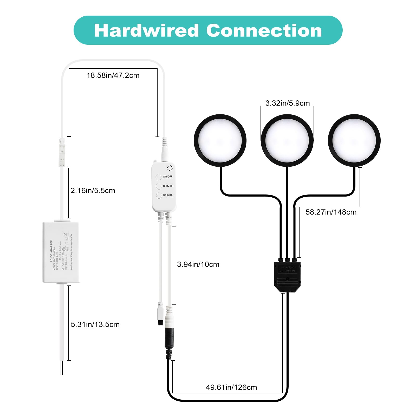 3 Pack Smart Under Cabinet Lights Hardwired,Dimmable LED Light for Kitchen Under Cabinet with Alexa Google Remote APP Control for Under Counter Lights for Cabinet Closets(Cold White) Wahtrends