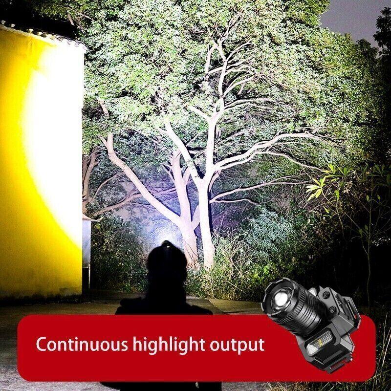 900000LM LED Headlamp Rechargeable Headlight Zoomable Head Torch Lamp Flashlight - Wahtrends