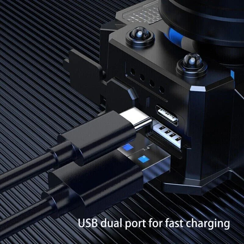 900000LM LED Headlamp Rechargeable Headlight Zoomable Head Torch Lamp Flashlight - Wahtrends