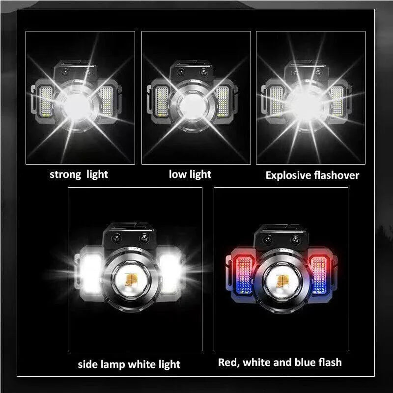 900000LM LED Headlamp Rechargeable Headlight Zoomable Head Torch Lamp Flashlight - Wahtrends